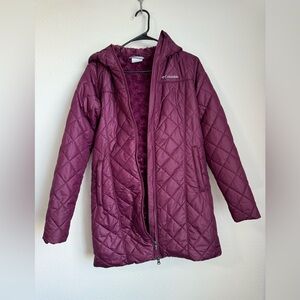 Columbia long lined quilted coat